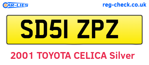 SD51ZPZ are the vehicle registration plates.