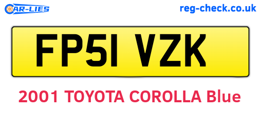 FP51VZK are the vehicle registration plates.