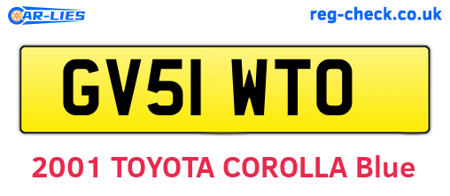 GV51WTO are the vehicle registration plates.