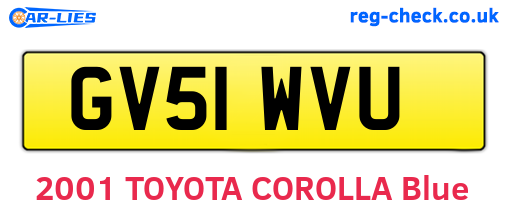 GV51WVU are the vehicle registration plates.