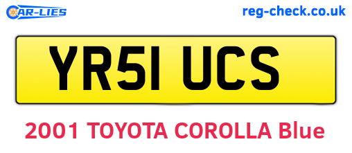 YR51UCS are the vehicle registration plates.