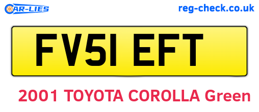 FV51EFT are the vehicle registration plates.