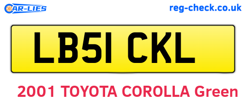 LB51CKL are the vehicle registration plates.