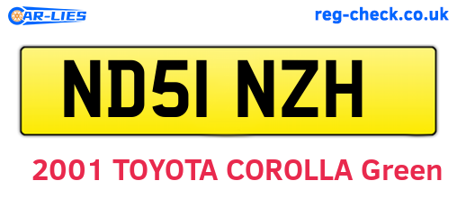 ND51NZH are the vehicle registration plates.