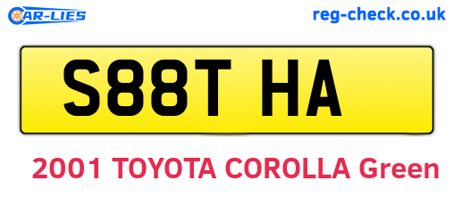 S88THA are the vehicle registration plates.