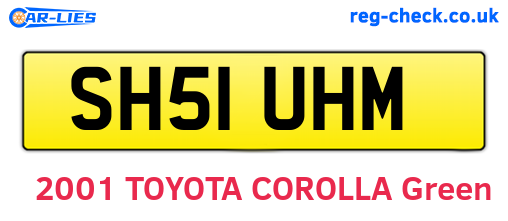 SH51UHM are the vehicle registration plates.