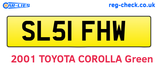 SL51FHW are the vehicle registration plates.
