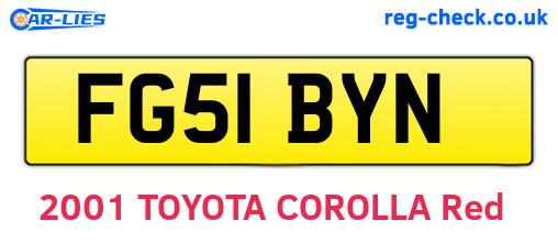 FG51BYN are the vehicle registration plates.