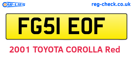 FG51EOF are the vehicle registration plates.