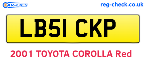 LB51CKP are the vehicle registration plates.