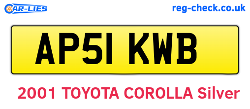 AP51KWB are the vehicle registration plates.