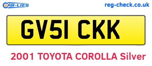 GV51CKK are the vehicle registration plates.