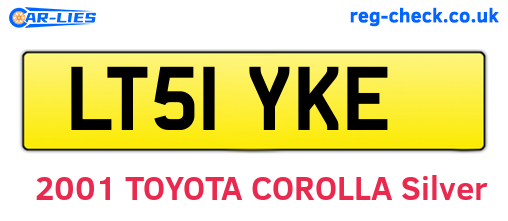 LT51YKE are the vehicle registration plates.