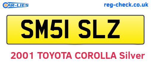 SM51SLZ are the vehicle registration plates.