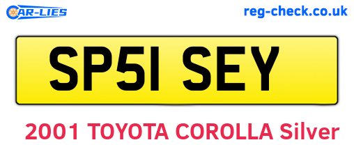 SP51SEY are the vehicle registration plates.
