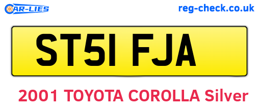 ST51FJA are the vehicle registration plates.