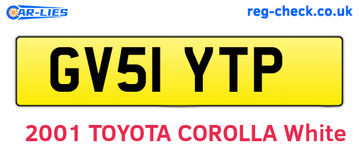 GV51YTP are the vehicle registration plates.