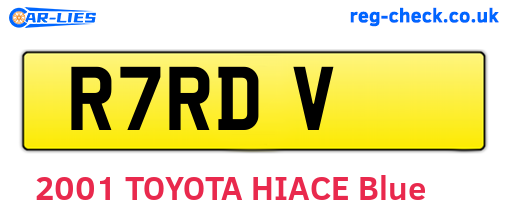 R7RDV are the vehicle registration plates.