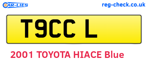 T9CCL are the vehicle registration plates.