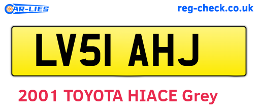 LV51AHJ are the vehicle registration plates.