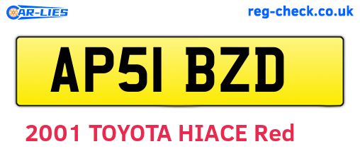 AP51BZD are the vehicle registration plates.