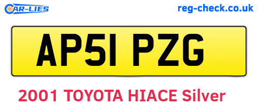 AP51PZG are the vehicle registration plates.