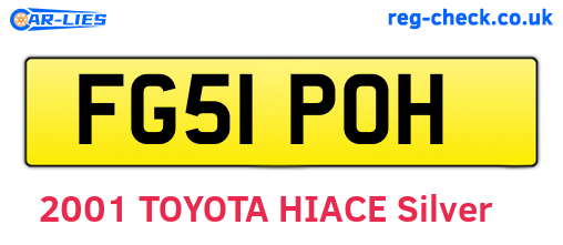 FG51POH are the vehicle registration plates.