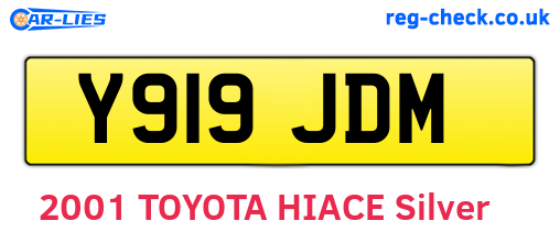 Y919JDM are the vehicle registration plates.