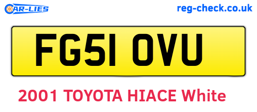 FG51OVU are the vehicle registration plates.