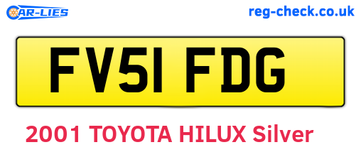 FV51FDG are the vehicle registration plates.