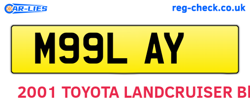 M99LAY are the vehicle registration plates.