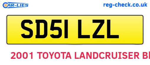 SD51LZL are the vehicle registration plates.