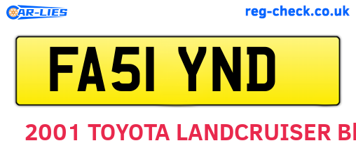 FA51YND are the vehicle registration plates.