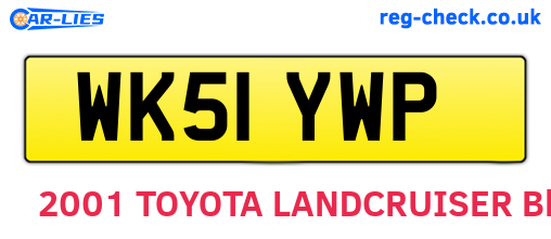 WK51YWP are the vehicle registration plates.