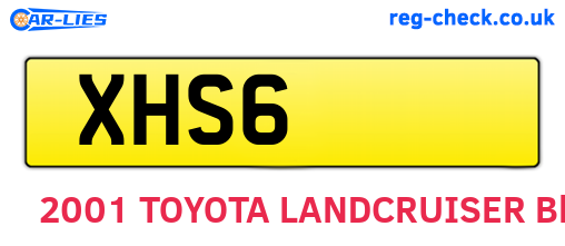 XHS6 are the vehicle registration plates.