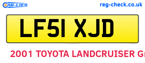 LF51XJD are the vehicle registration plates.