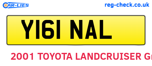 Y161NAL are the vehicle registration plates.