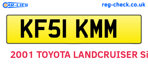 KF51KMM are the vehicle registration plates.