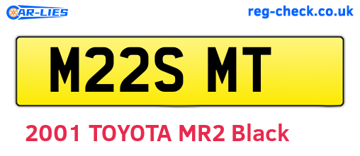 M22SMT are the vehicle registration plates.