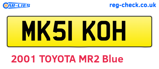 MK51KOH are the vehicle registration plates.