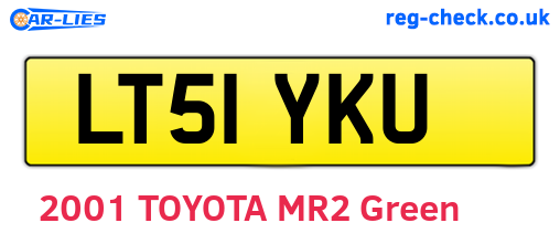 LT51YKU are the vehicle registration plates.