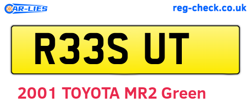 R33SUT are the vehicle registration plates.
