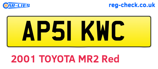 AP51KWC are the vehicle registration plates.