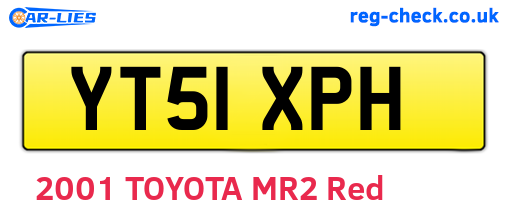 YT51XPH are the vehicle registration plates.