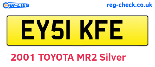 EY51KFE are the vehicle registration plates.