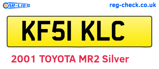 KF51KLC are the vehicle registration plates.