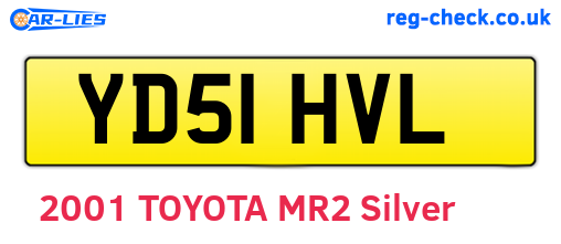 YD51HVL are the vehicle registration plates.