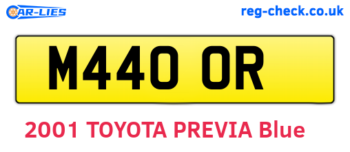 M44OOR are the vehicle registration plates.