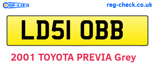 LD51OBB are the vehicle registration plates.