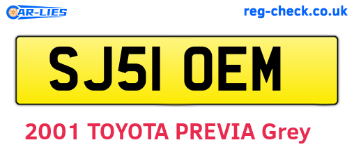 SJ51OEM are the vehicle registration plates.
